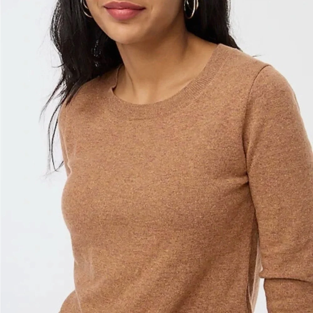 J. Crew Teddie Women’s Brown Merino Wool Cotton Blend Sweater Size Small